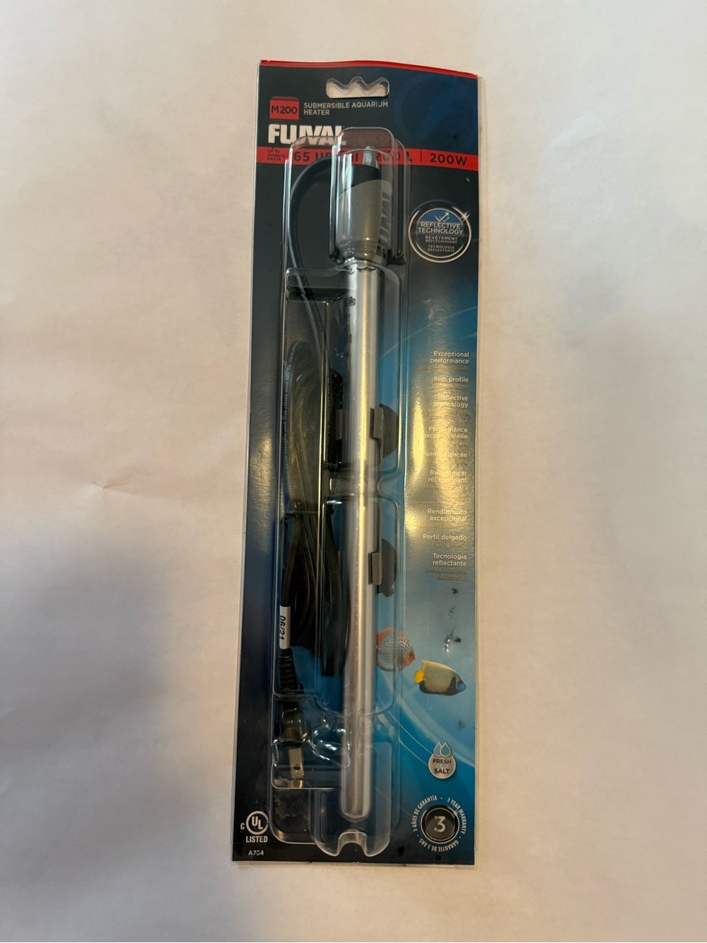 Fluval M200 submersible Aquarium Heater for 65 gallon tank NWT